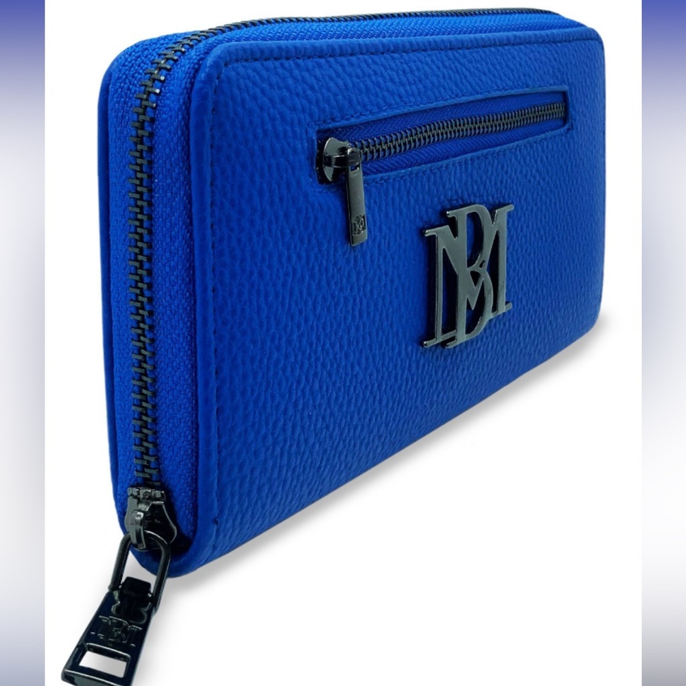 Badgley Mischka Electric Blue Zip Wallet